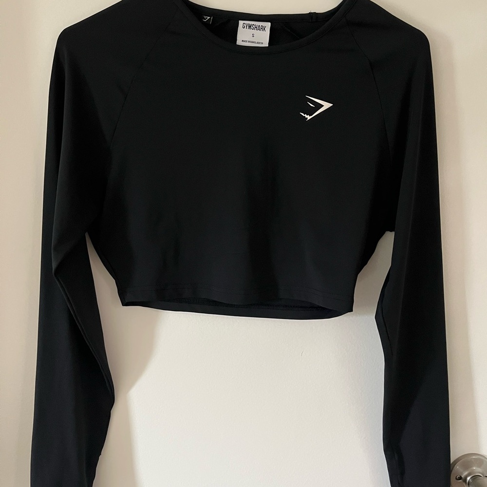 Gymshark Women's Black Long Sleeve Crop Top